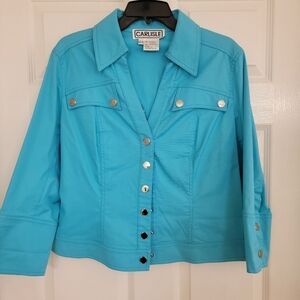 Carlisle Turquoise Front Snap Jacket